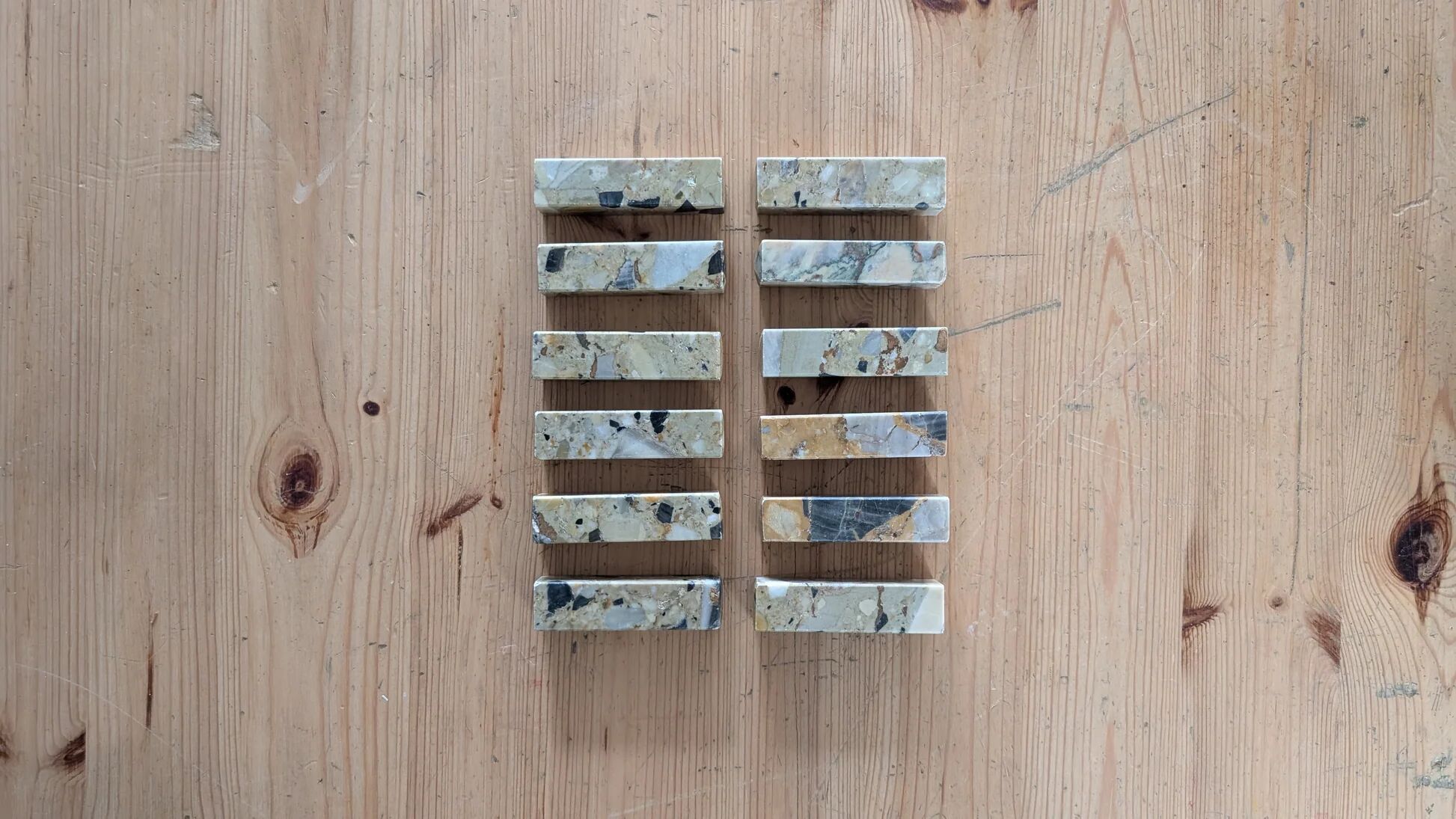 Set of 6 marble knife rests - 2 lots available