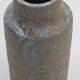 Vase en grès brutaliste à l'email poudré bleu