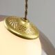 Space-age Italian Brass, Opaline and Plexiglass Pendant Lamp