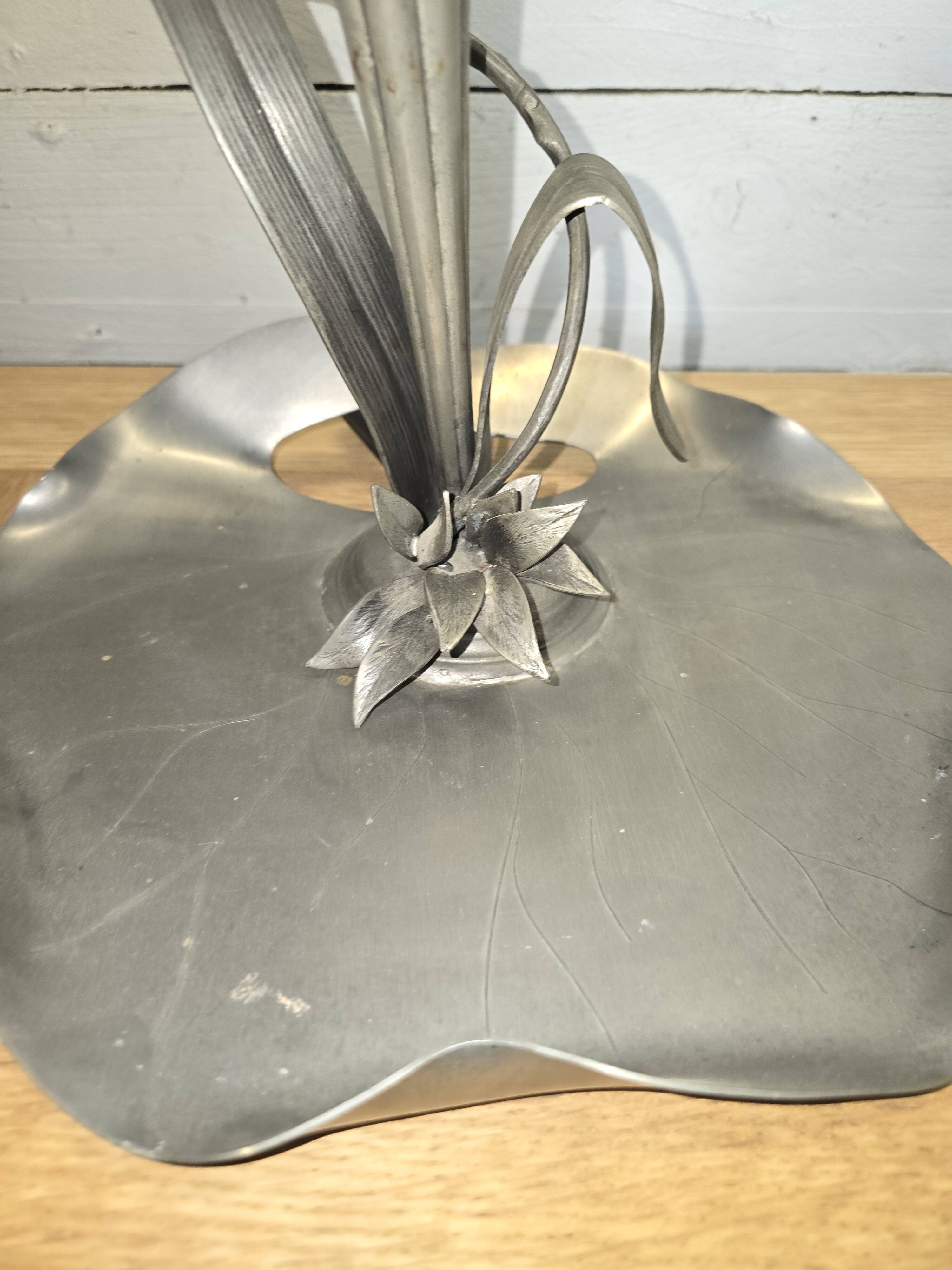 Lampe art déco en étain des années 1930