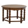 Danish modern and brutalist round coffee table in solid oak, 1960s.