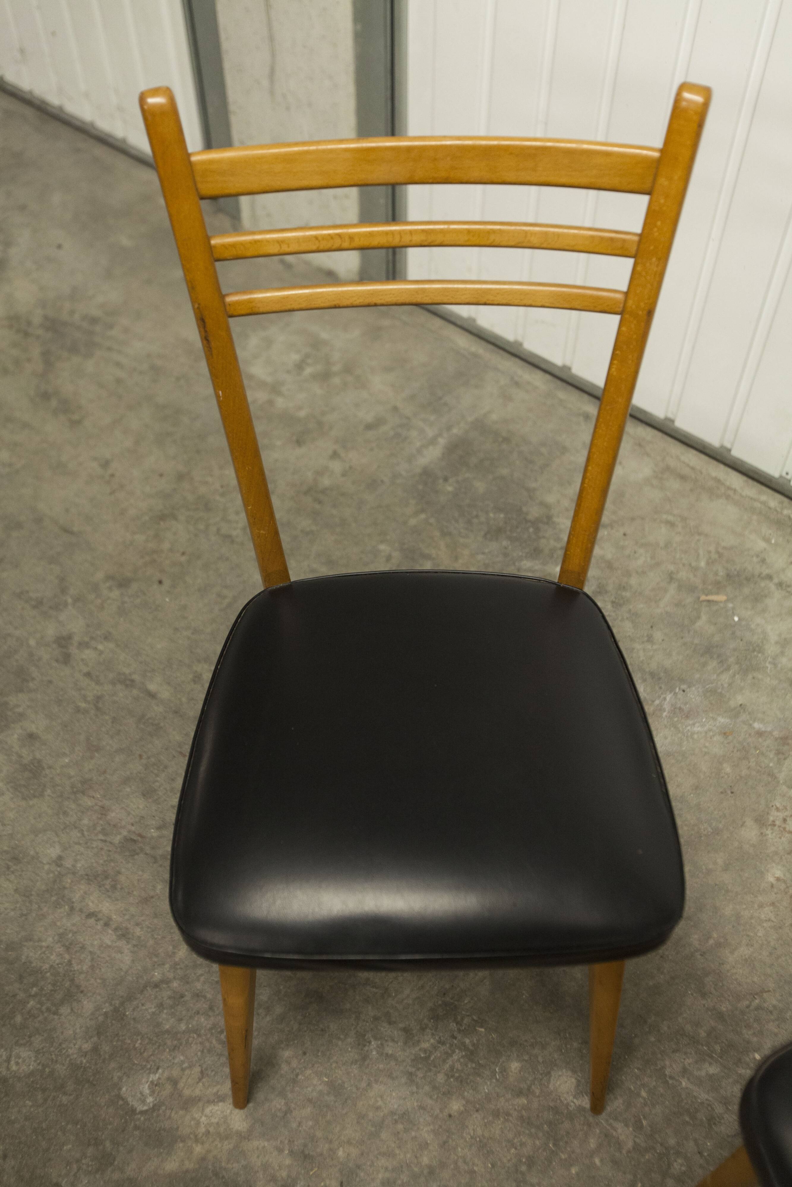 Pair of Scandinavian 1960 beech chairs