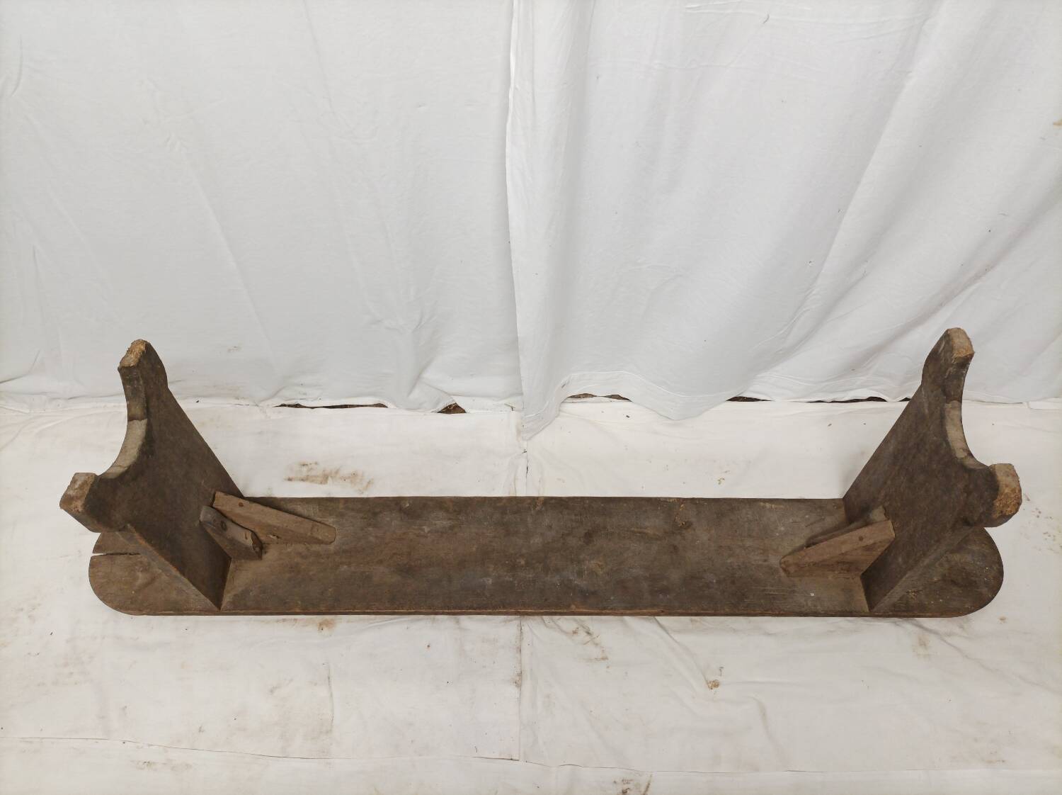 Old wooden farm bench