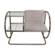 Bench armchair furniture chrome gold 70s