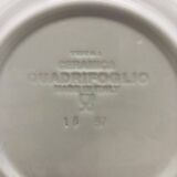 6 Assiettes dessert Quadrifoglio - Italy - Liseré bleu.