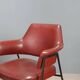Pair of vintage metal and faux leather armchairs, Italian design, 1960s