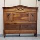 Vintage old walnut bed carved late nineteenth century