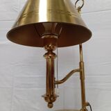 Lampe laiton et métal doré Helmer Andersson, Suède