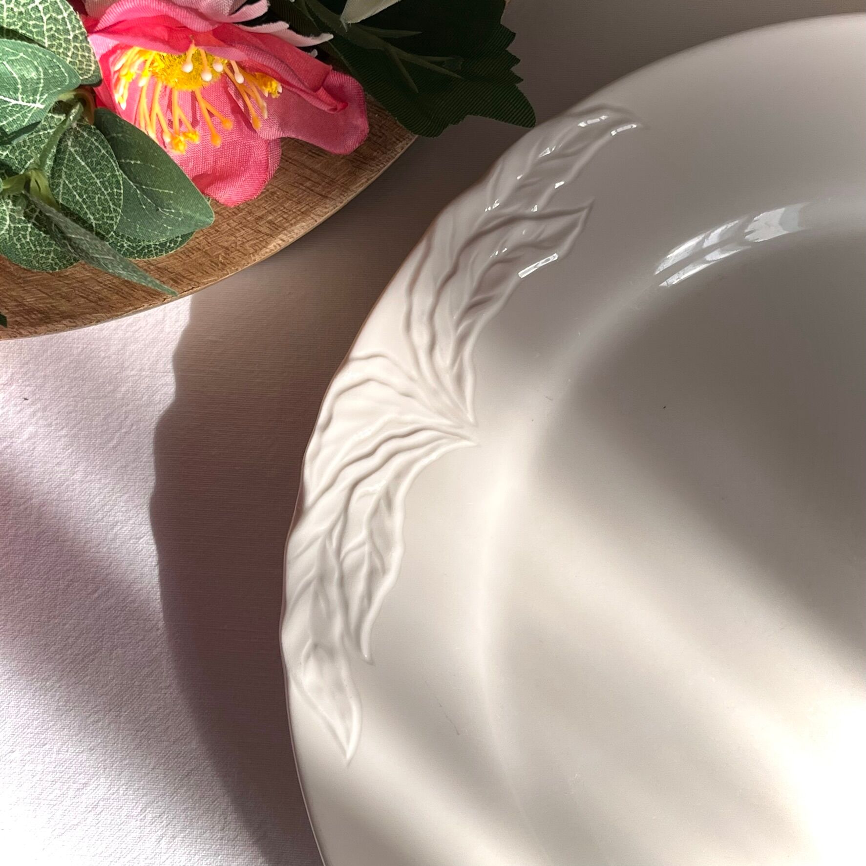 Lot de 4 assiettes plates Villeroy & Boch Foglia Vitro porcelaine