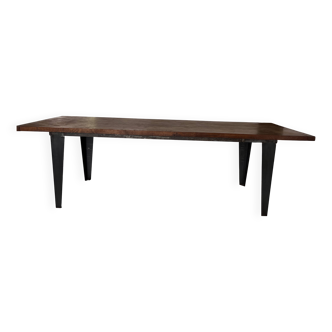 Designer wood and metal table