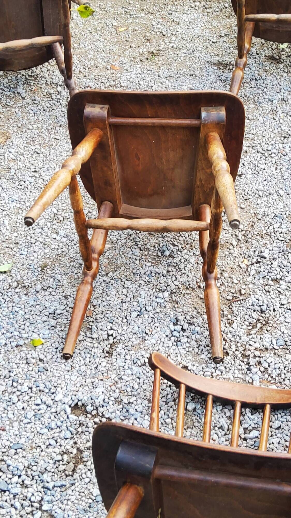 Set de 6 chaises de bistrot Baumann vintage des années 60