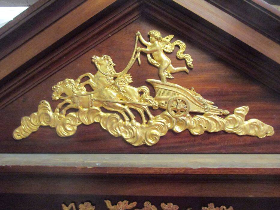 Acajou Library of Cuba Scd Empire decorated with 50 gilded bronzes