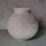 Vase ball pink white porcelain