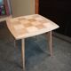 Coffee table wood marquetry 1950 60