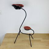 50s ceramic ashtray on stand, empty pocket