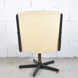 Leather and wood office chair