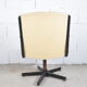 Fauteuil de bureau en cuir et bois