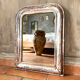 Miroir Louis-Philippe ancien feuille d’argent, XIXème