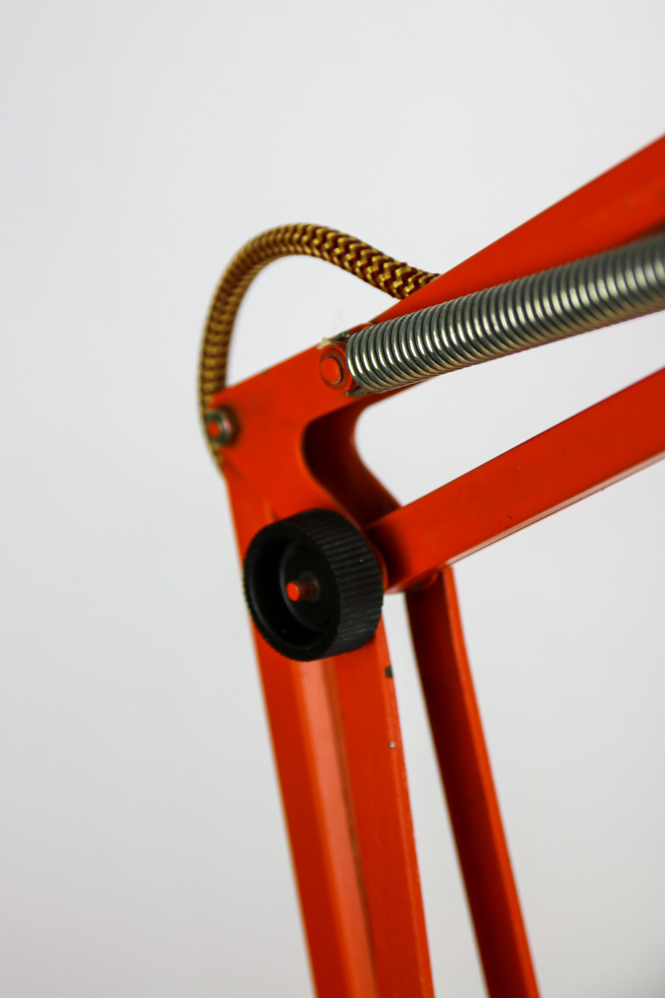 Orange adjustable achitect table lamp by tep, 1970s