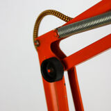 Orange adjustable achitect table lamp by tep, 1970s