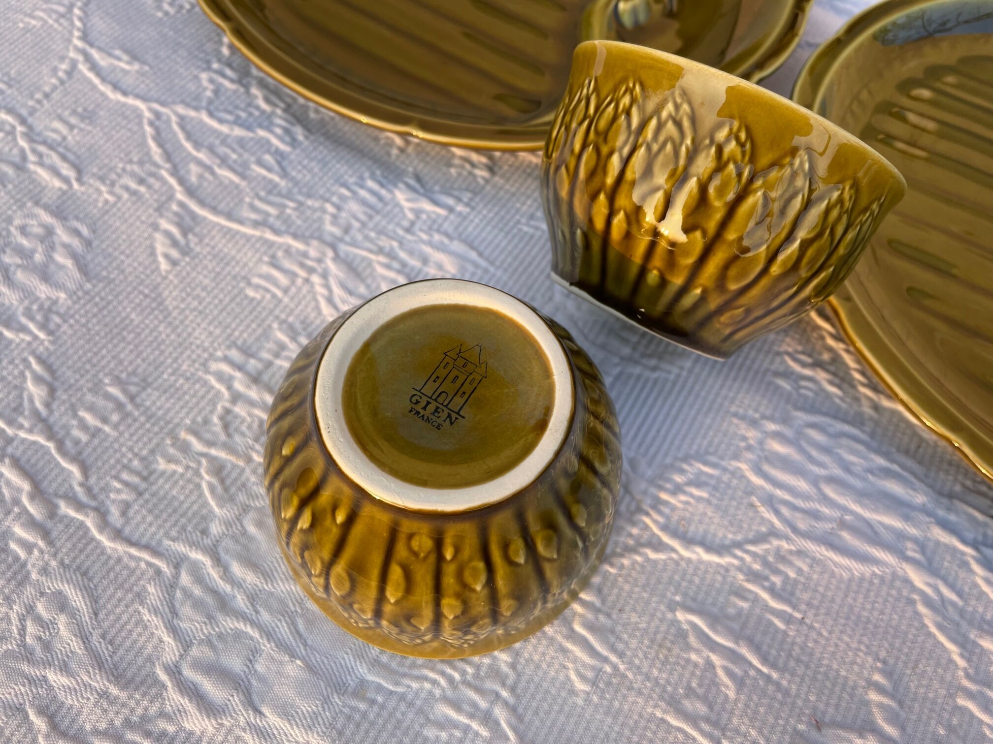 Gien asparagus ceramic service