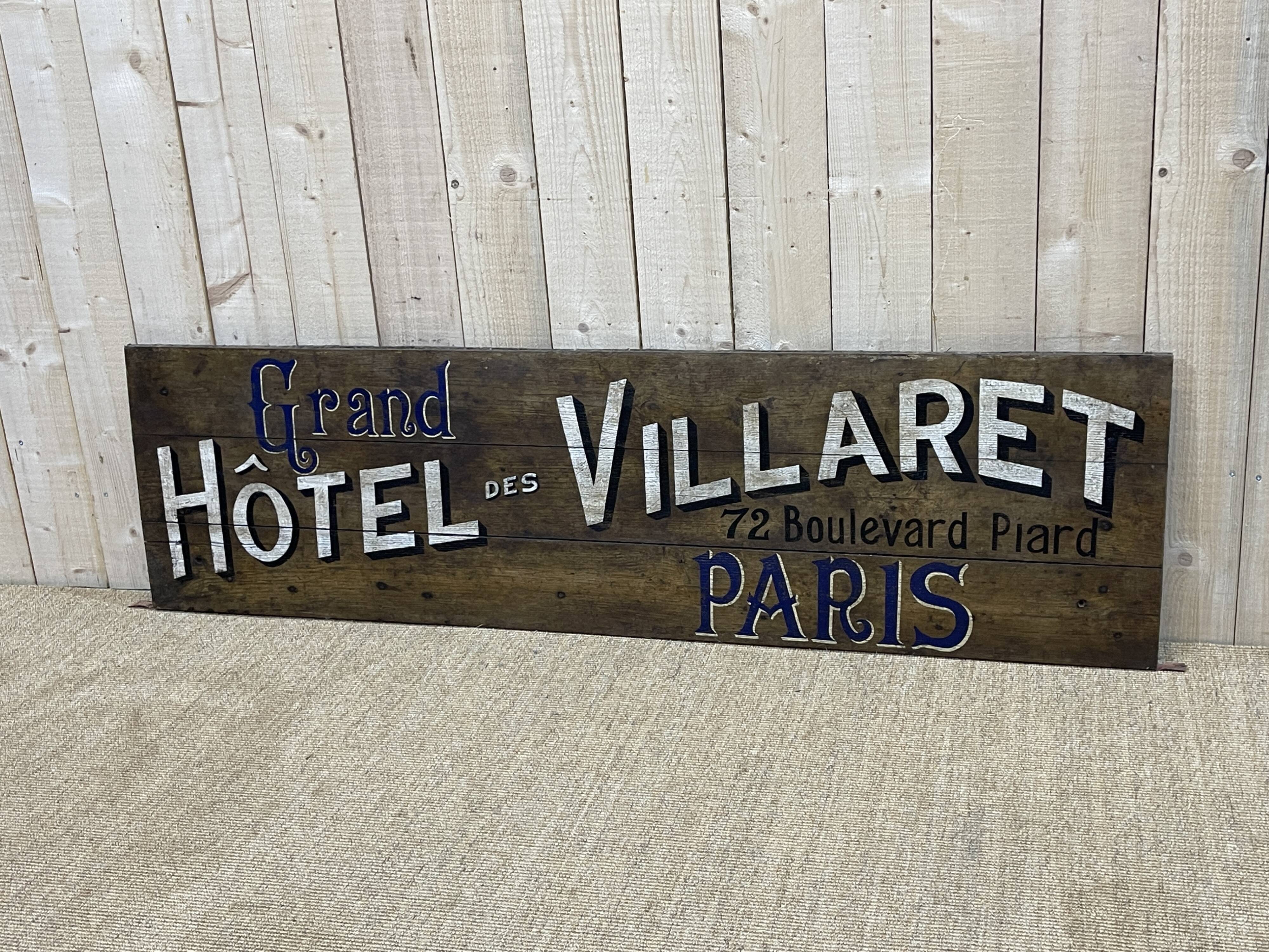 Oak panel early XXth Grand Hotel des Villaret - Paris