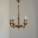 French Vintage 5 Light Quality Brass Chandelier with Scroll Acanthus Arms 5452