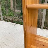 Scandinavian solid pine wood shelf, 6 levels