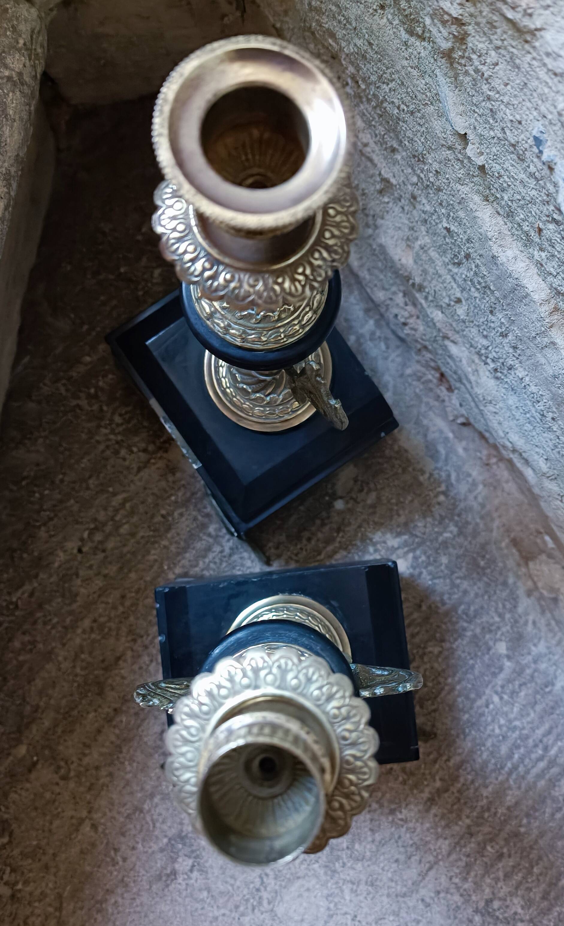 Pair of Napoleon III candlesticks