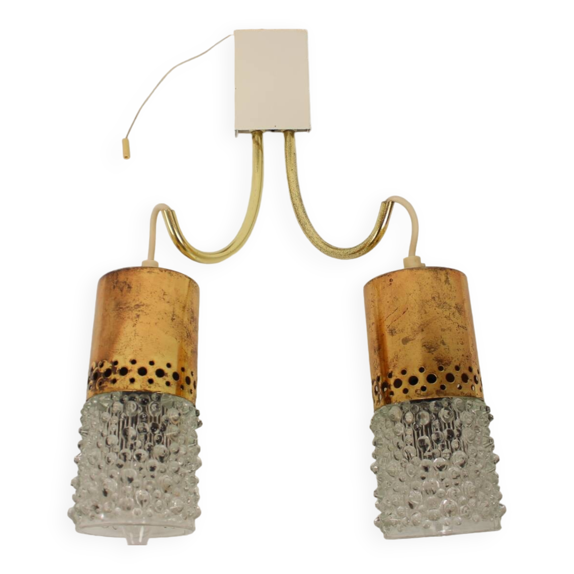 Midcentury Brass Wall Lamp, Germany, 1970s