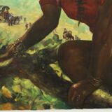 Tableau, huile sur toile "Jeune femme gitane", 1964