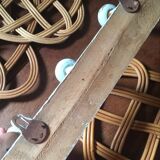 Coat rack bamboo patinated celadon green