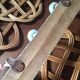 Coat rack bamboo patinated celadon green