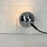 Table lamp space age sphere chrome plexiglass, 1960/1670