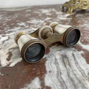 Opera binoculars in Mother-of-Pearl and Brass - authentic - Early XXth - France