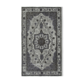 Tapis anatolien sculpté sculpté à la main des années 1970 161 cm x 273 cm tapis gris