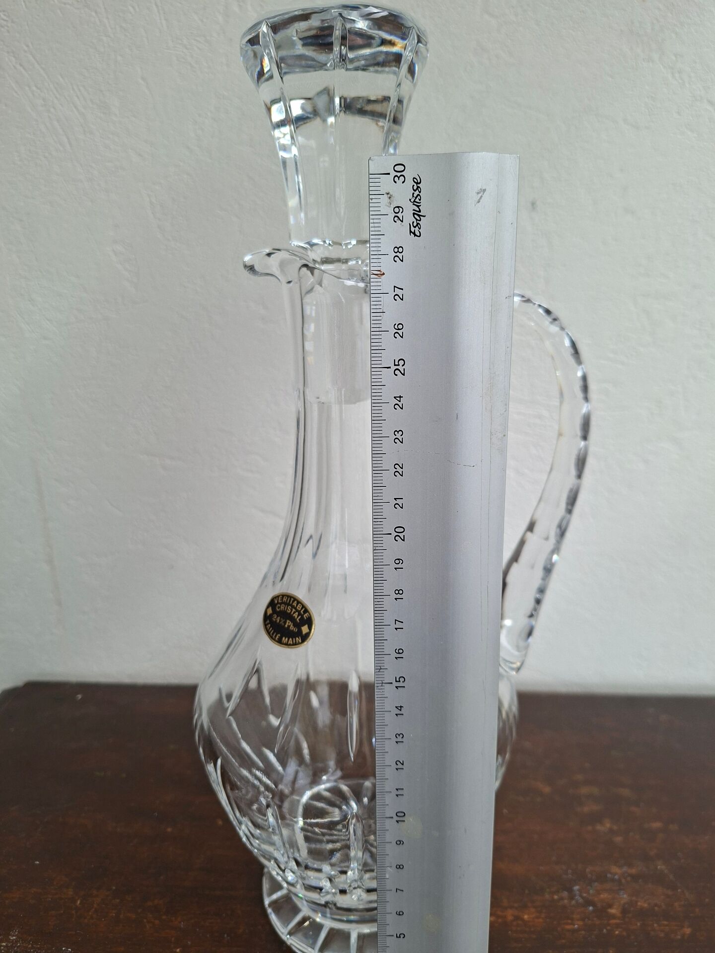carafe aiguière  Estampillée Cristallerie De Lorrai