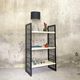Vintage shelf in black and white wood