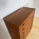 Danish 1960s teak chest of drawers with metal insert