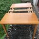 Blonde wooden table with extensions, vintage 1960s.