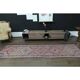 1970s Vintage Turkish Oushak Handmade Wool Cotton Pink Runner Rug 87x333