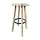 Wooden bar stool natural raw vintage 1970