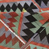 Turkish Nomadic Design Kilim Rug, Oushak Area Rugs 6x8, 170x255 Cm