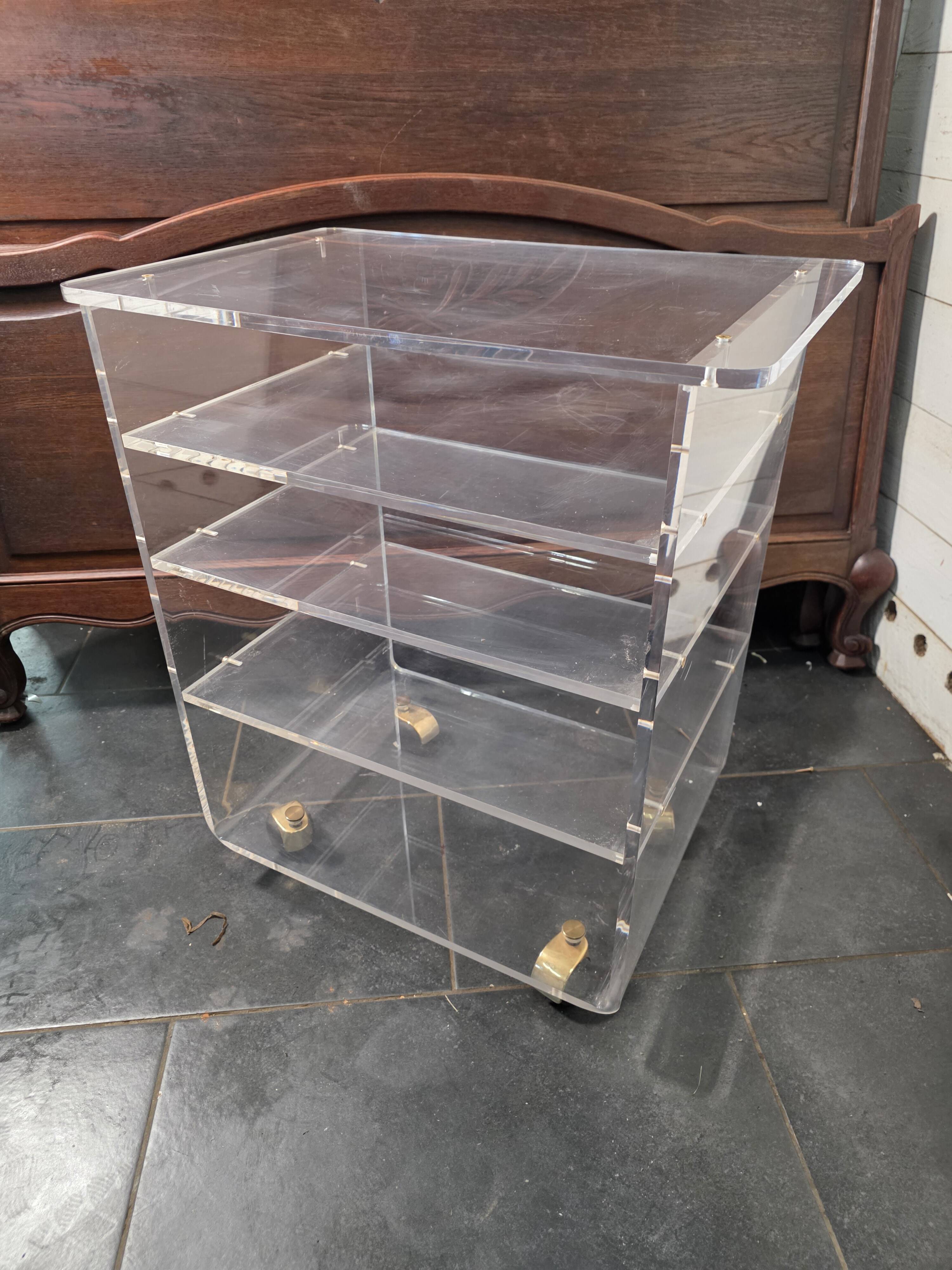 1970s plexiglass Hi-Fi furniture