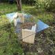table basse design 1970 verre et travertin