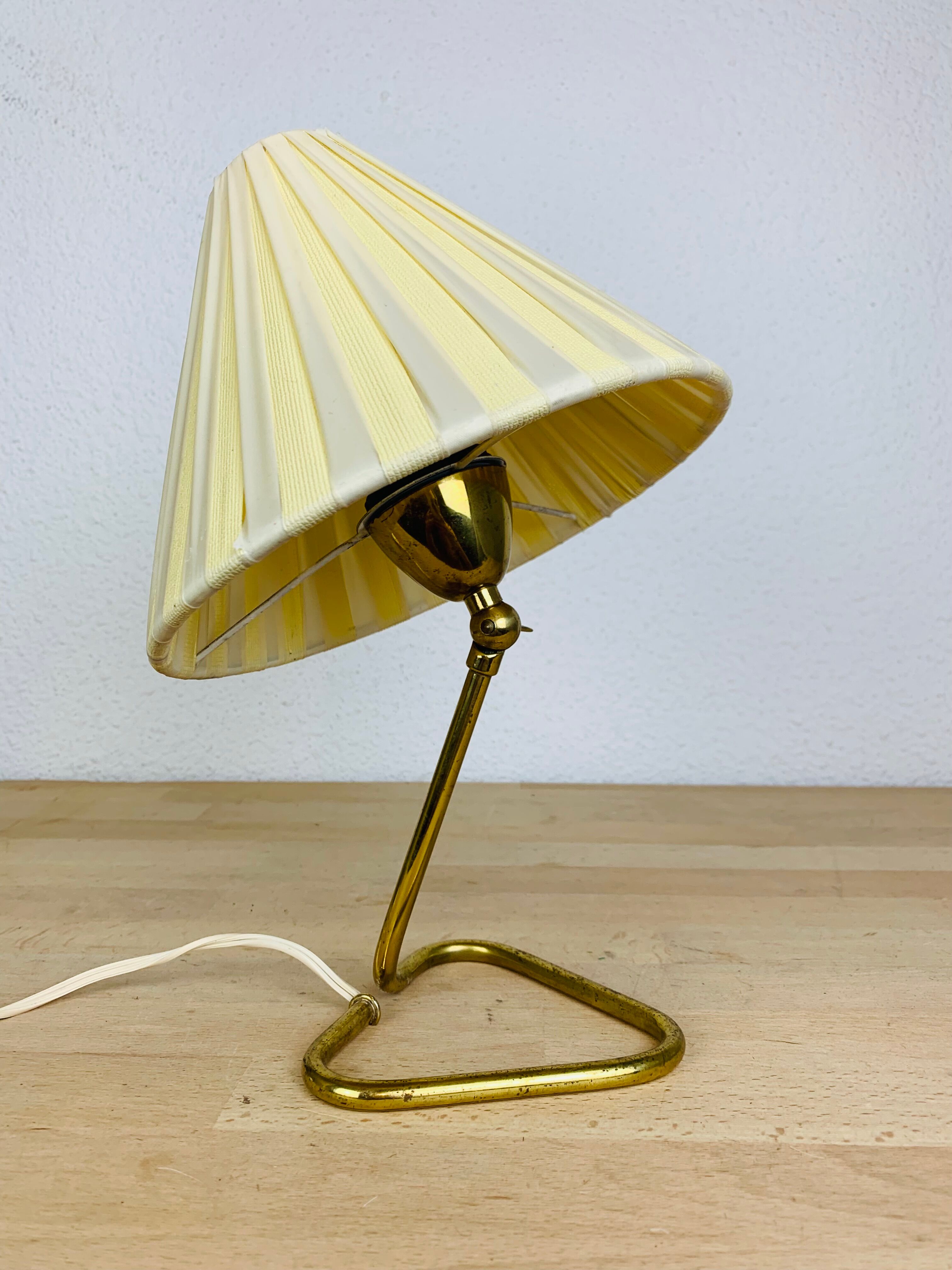 50s brass casserole lamp