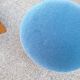 Modern Poufs in Light Wood and Blue Velvet Fabric from Artigianato Italiano, Set of 2