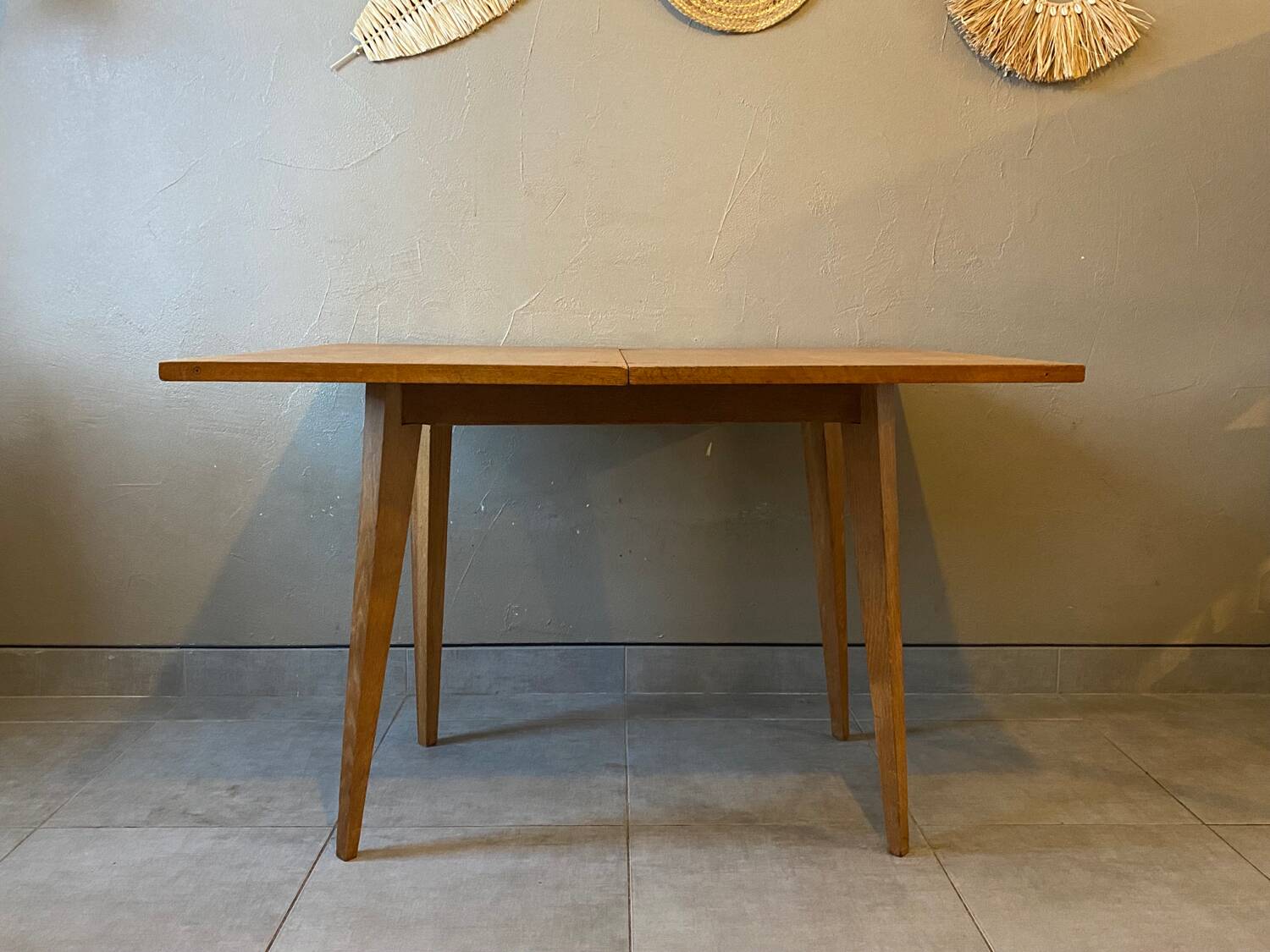 Vintage wooden portfolio table