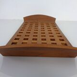 Teak tray with glass bowls by Jens Quistgaard for IHQ Dansk Designs, 1960s, set of 7.