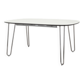 Table blanche, design italien, années 1990, production : Italie